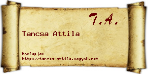 Tancsa Attila névjegykártya
